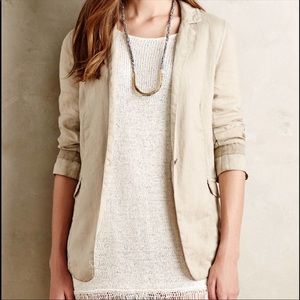 Anthropologie Marrakech Linen Blazer